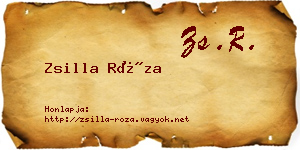 Zsilla Róza névjegykártya